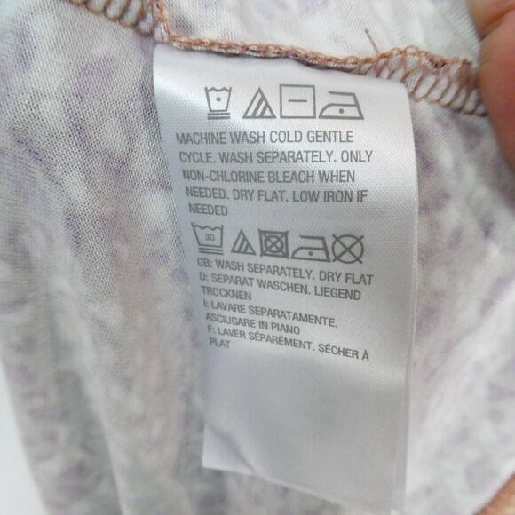 LOGO Layers Animal Print Tank Top Sz 1X Terracotta Peach Multi Knit Pleated Hem - Picture 5 of 8